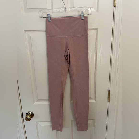 Lululemon Wunder Under High Rise Tight Snow Washed 28" Leggings Pink Size 4 - Picture 2 of 5
